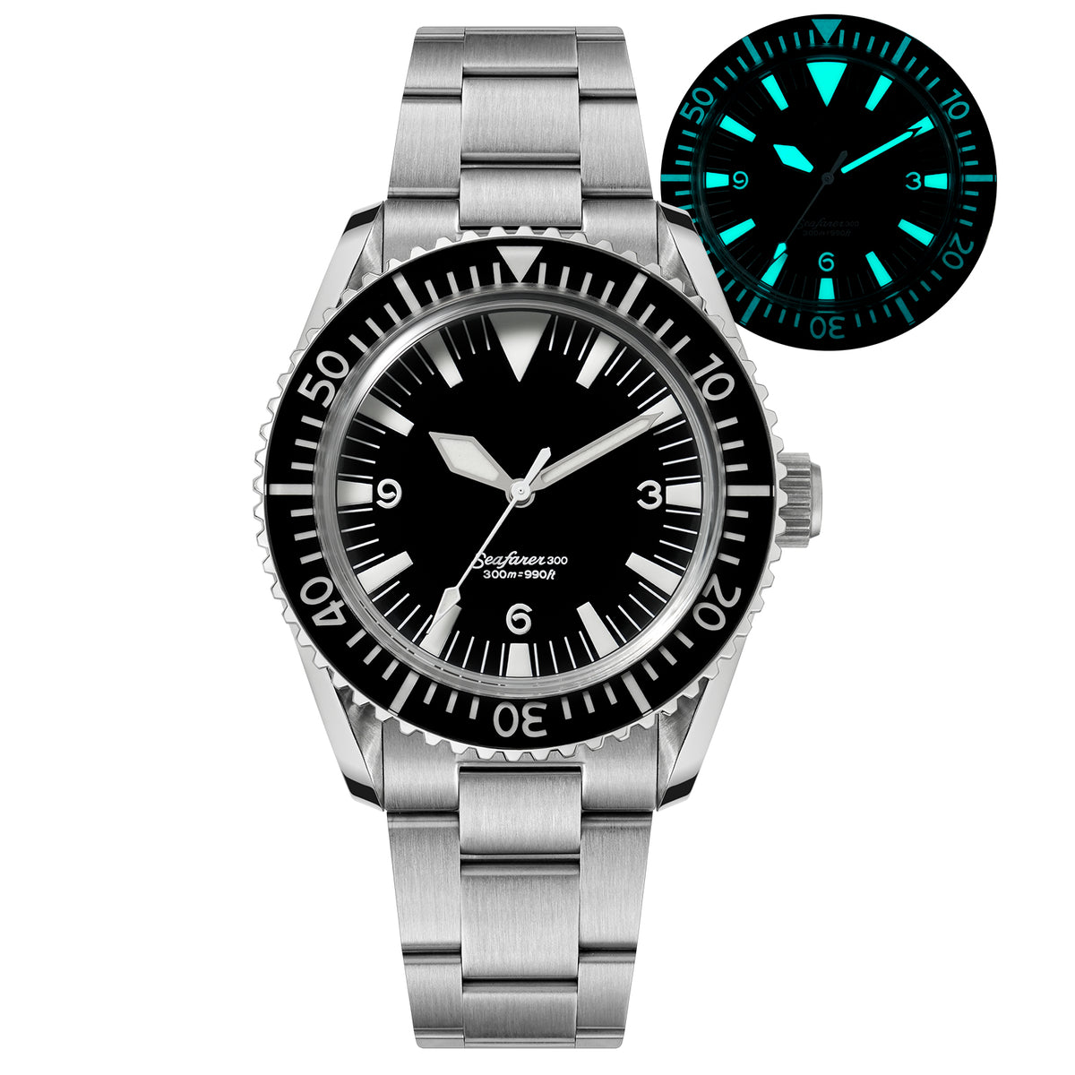 EU Pre-Owned Seafarer WD1967Q 39mm VH31 Diver Watch