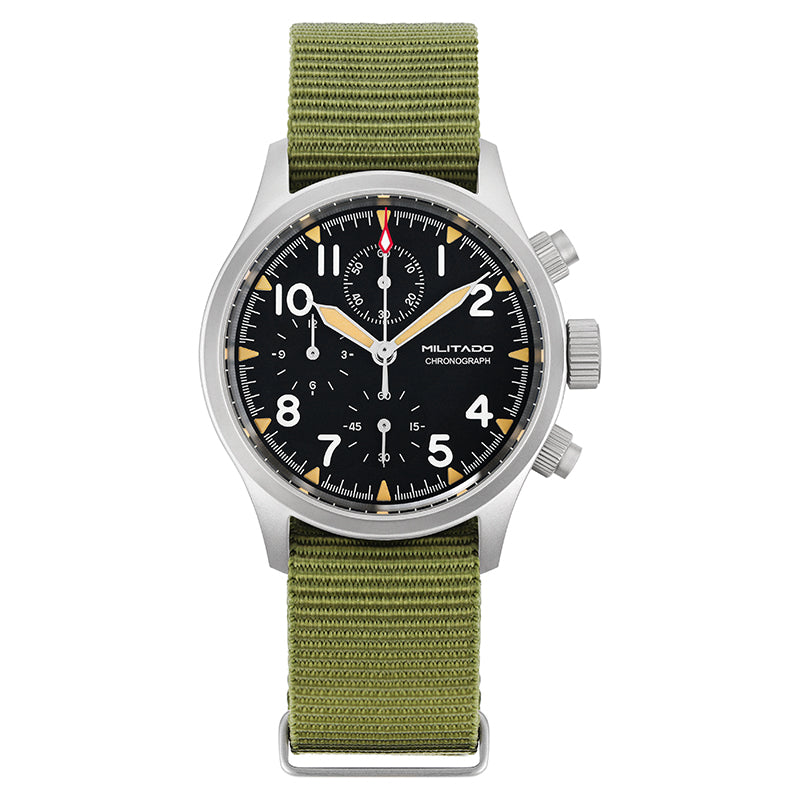 EU Pre-Owned Militado Retro VK67 Quartz Chronograph Watch - 3 Dial