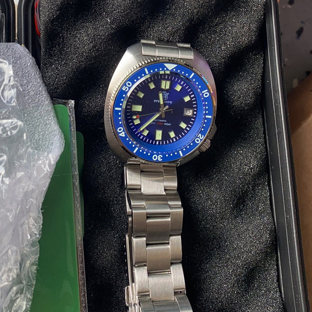 EU Pre-Owned Steeldive SD1970 6105 Turtle Diver Watch