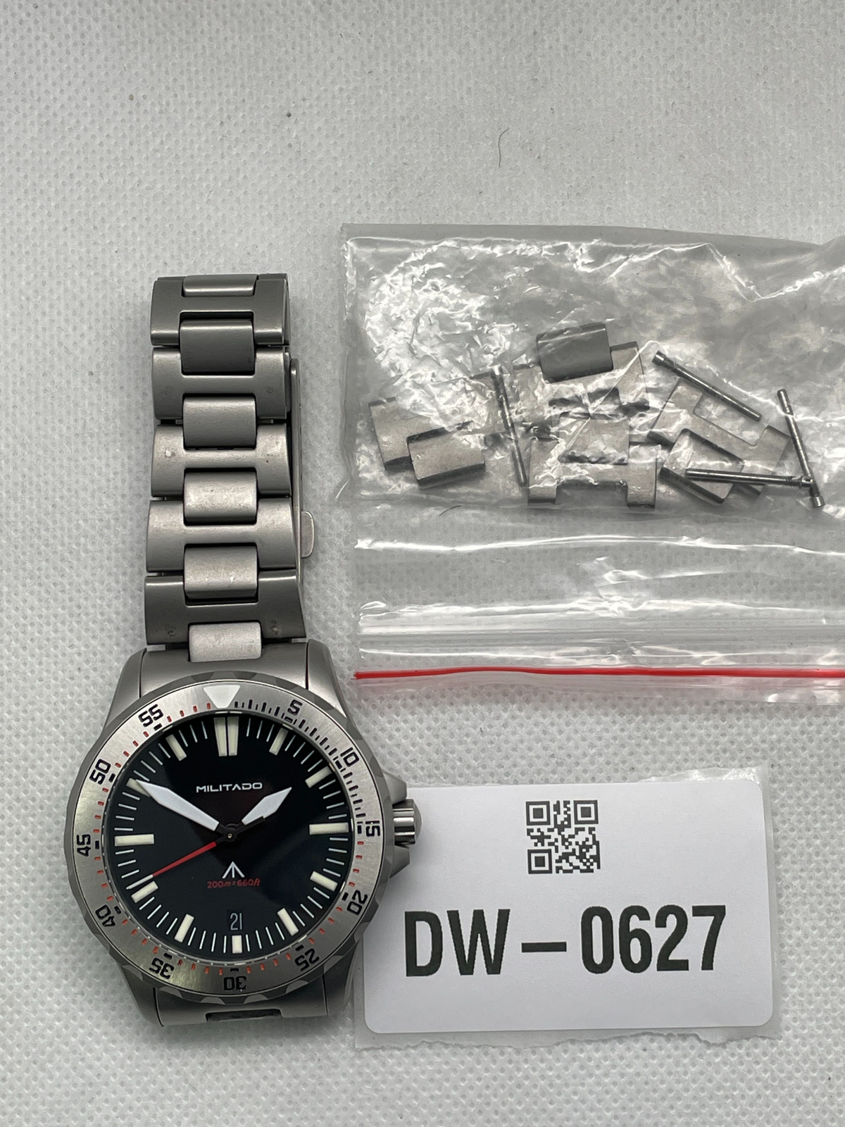 US Pre-Owned Militado ML16 39mm Sapphire Quartz Field Diver Watch