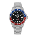 EU Pre-Owned Watchdives WD0014 Aluminum Bezel Vintage NH34 GMT Watch