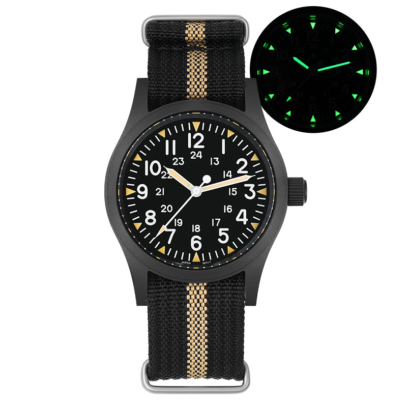 US Pre-Owned Militado Sapphire Crystal 38mm Field Watch ML05