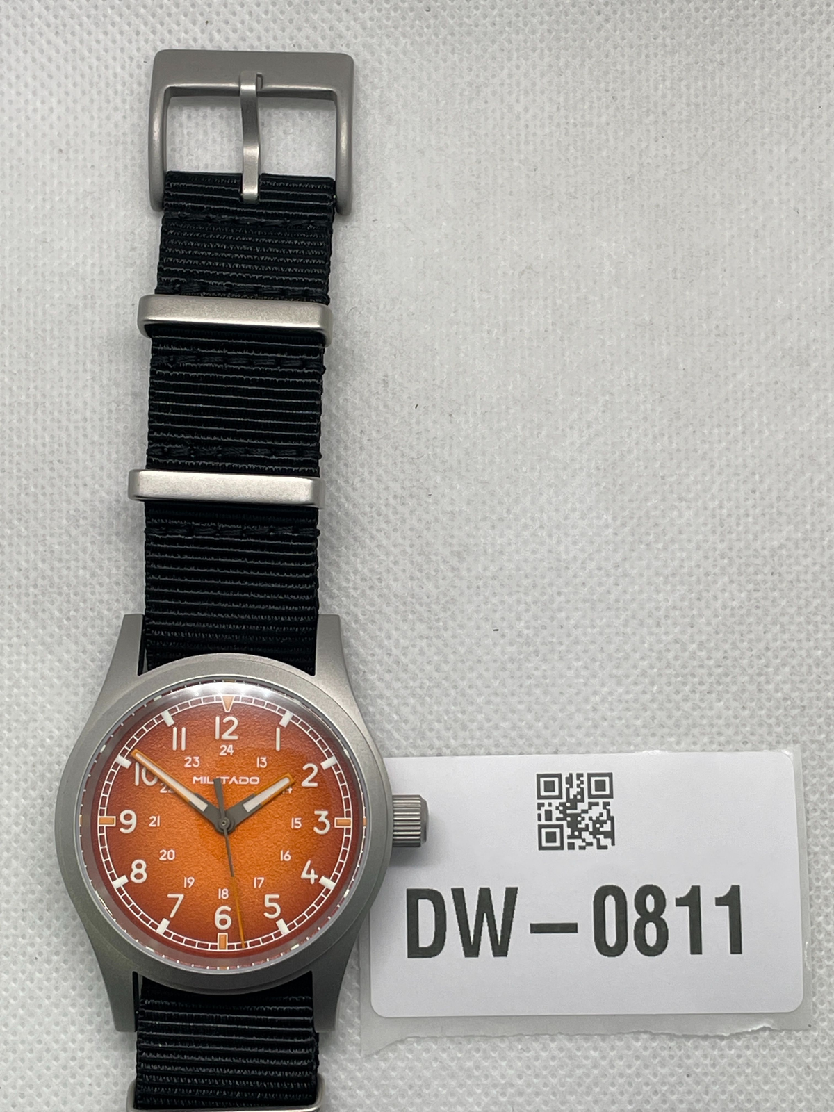 US Pre-Owned Militado 38mm Military Watch VH31 Sweeping Hand Movt Watch ML24