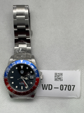 US Pre-Owned Watchdives WD0014 Aluminum Bezel Vintage NH34 GMT Watch