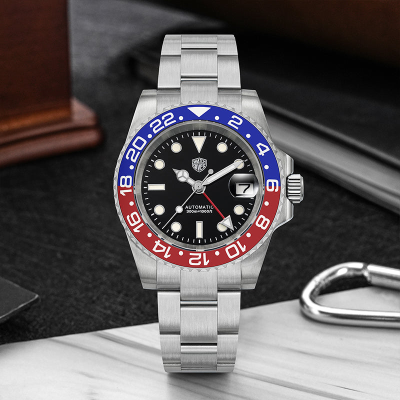 EU Pre-Owned Watchdives WD16760 NH34 Sub GMT Watch V1 - Old Logo