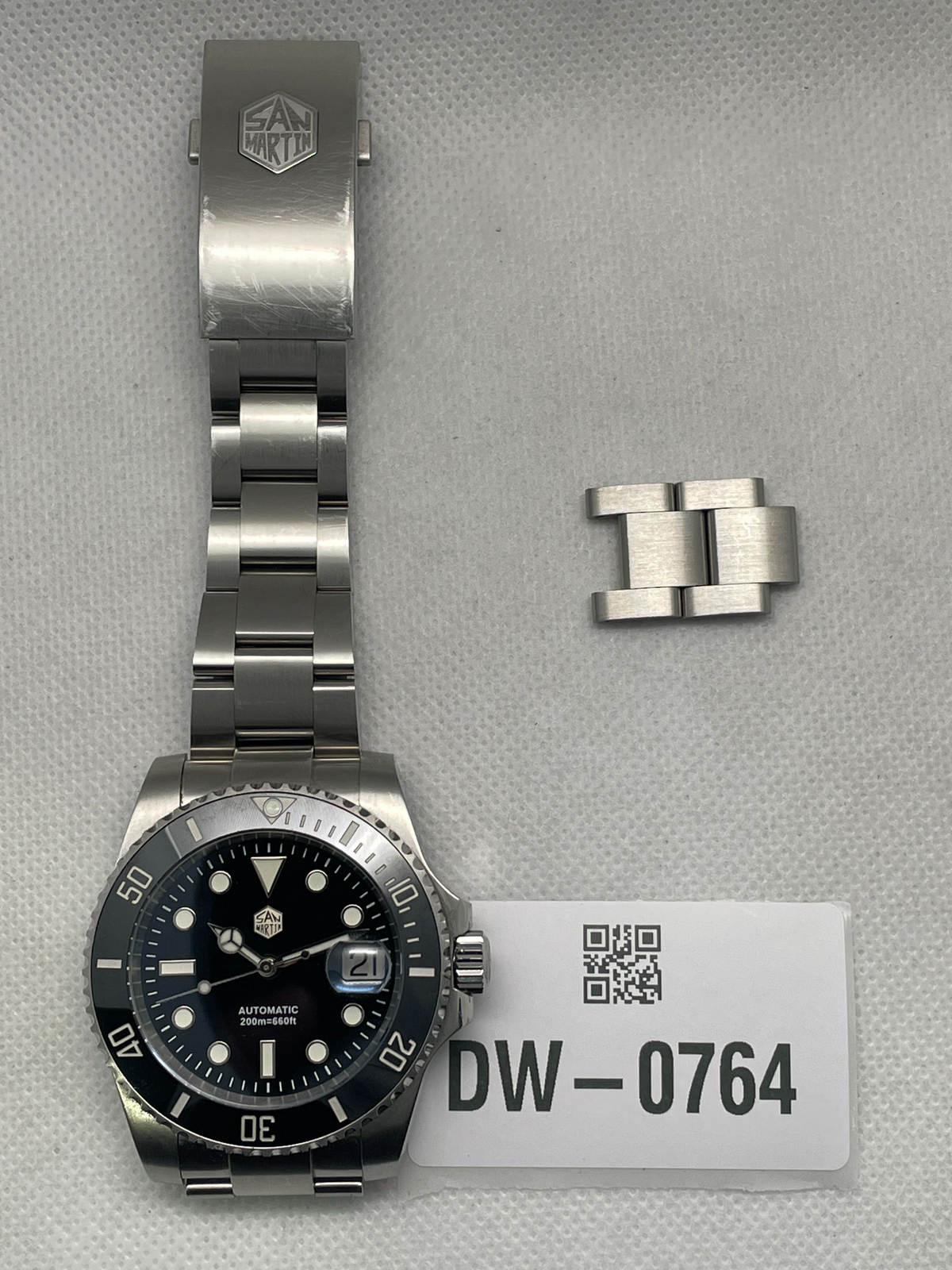 US Pre-Owned San Martin Upgraded ST2130 Sub Diver Men SN0017G-E