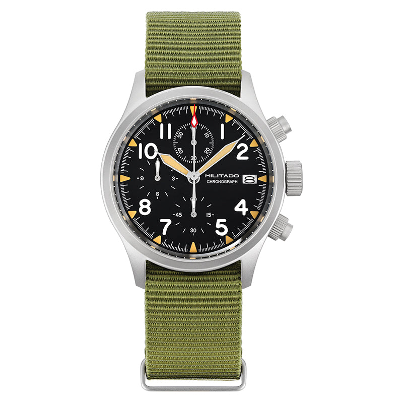 EU Pre-Owned Militado Retro VK67 Quartz Chronograph Watch - 3 Dial