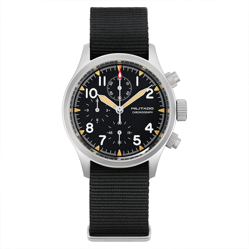 US Pre-Owned Militado Retro VK67 Quartz Chronograph Watch - 3 Dial