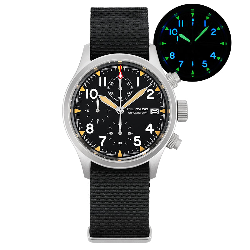 EU Pre-Owned Militado Retro VK67 Quartz Chronograph Watch - 3 Dial