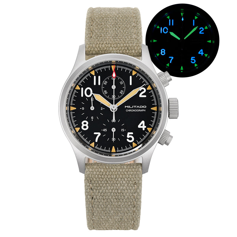EU Pre-Owned Militado Retro VK67 Quartz Chronograph Watch - 3 Dial