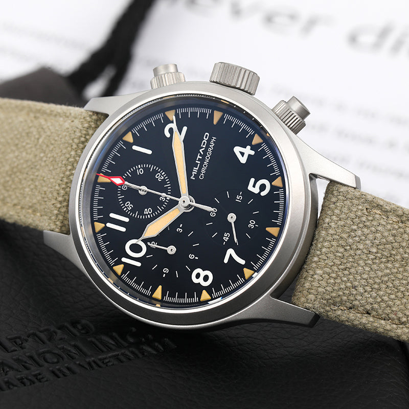 EU Pre-Owned Militado Retro VK67 Quartz Chronograph Watch - 3 Dial
