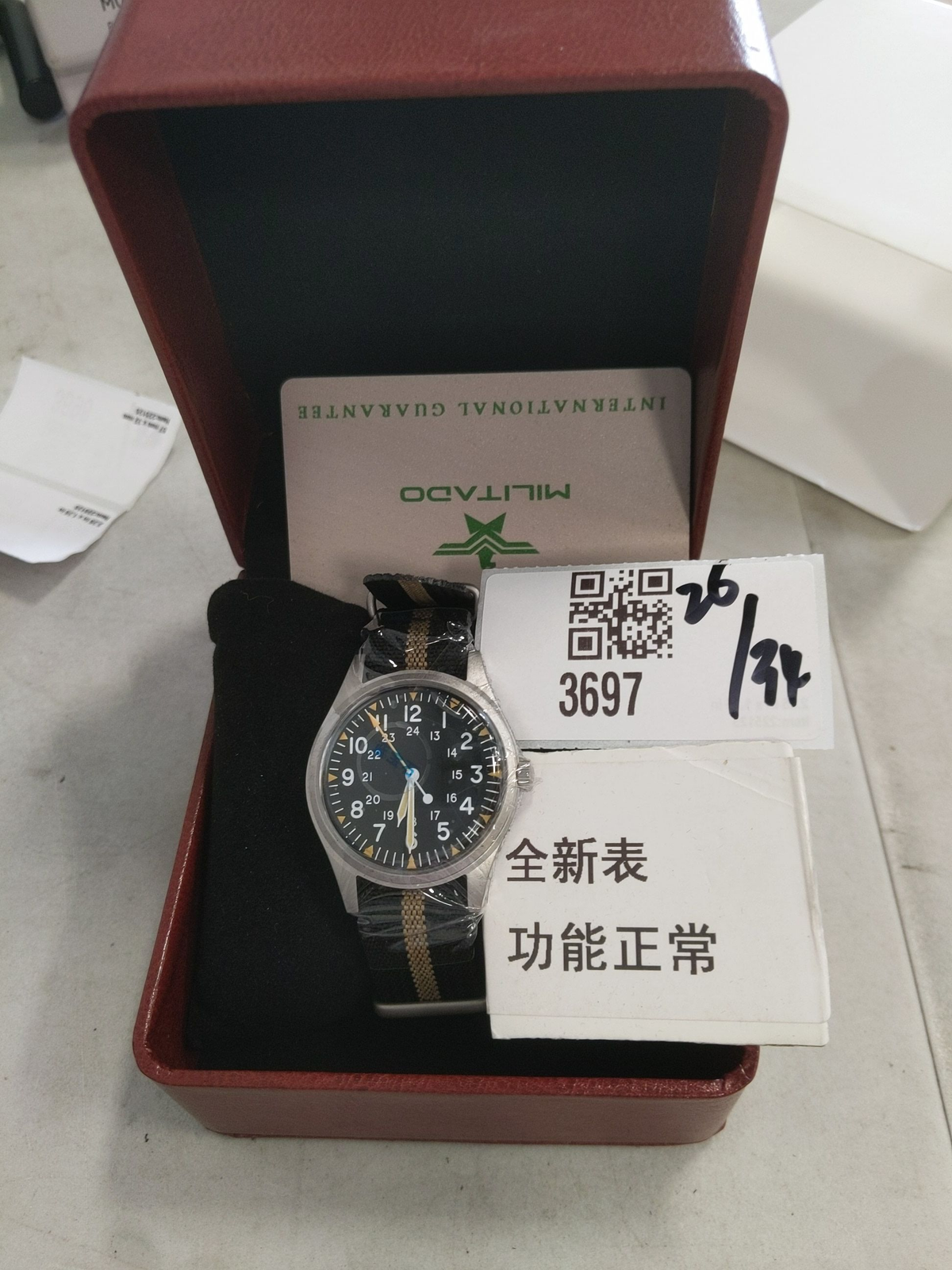 US Pre-Owned Militado VH31 36mm Field Watch ML07