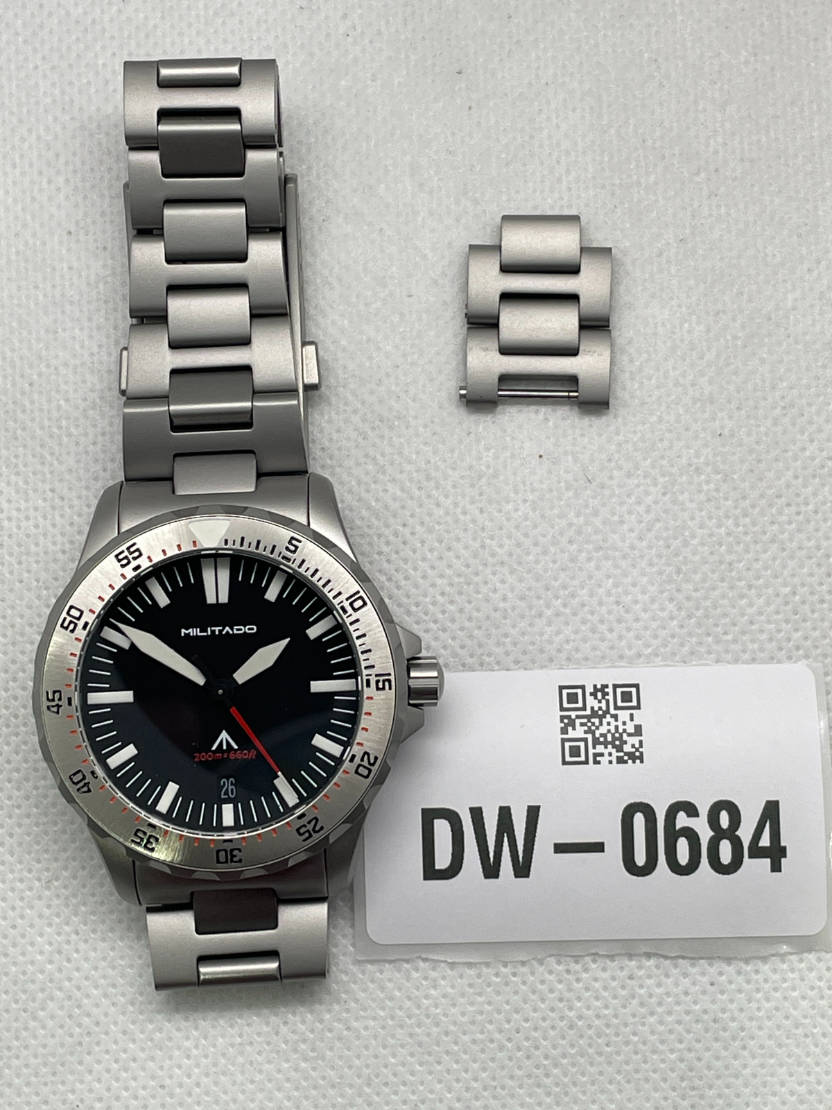 US Pre-Owned Militado ML16 39mm Sapphire Quartz Field Diver Watch