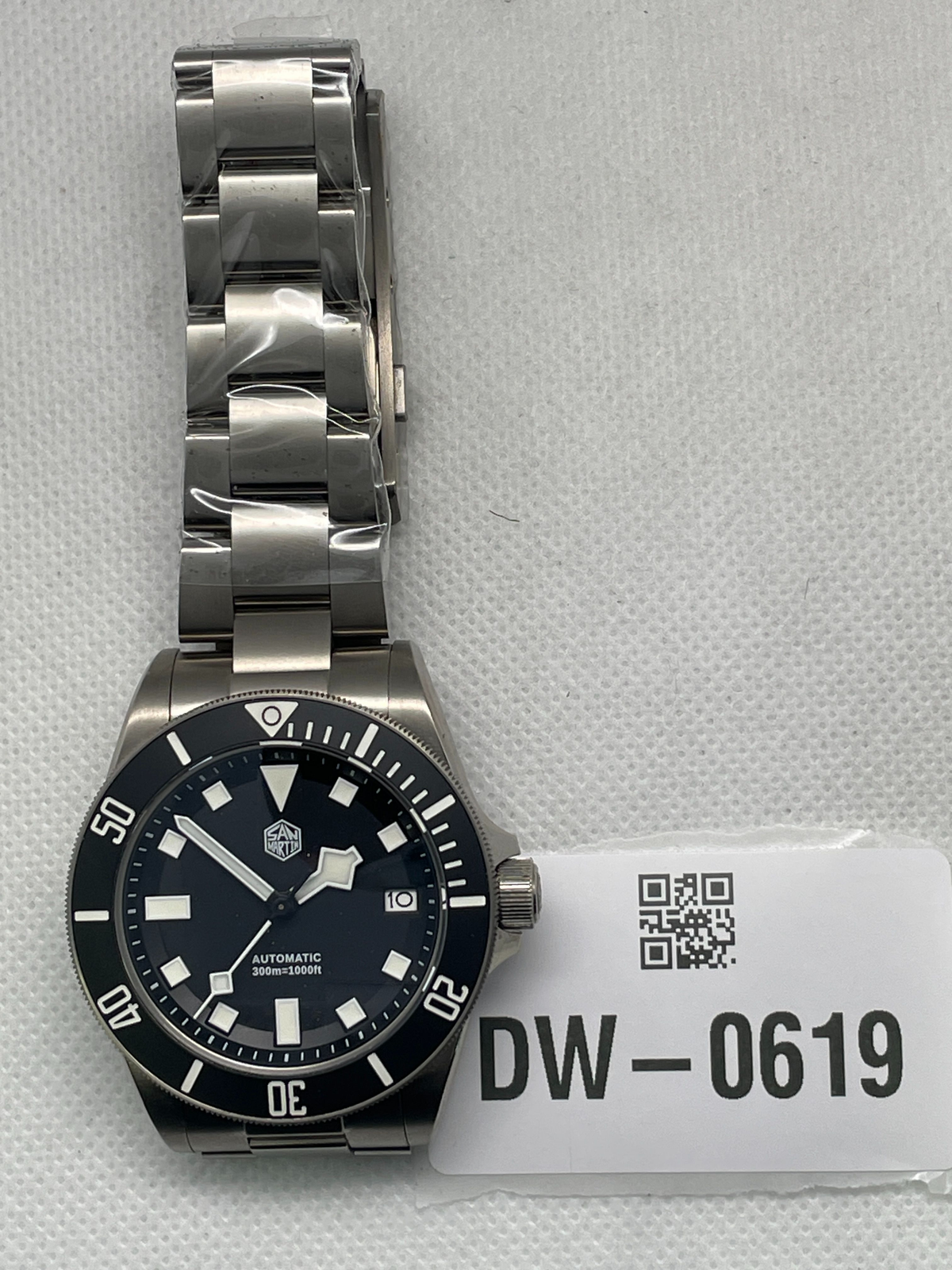 US Pre-Owned Watchdives x San Martin ST2130 Titanium 39mm Dive Watch SN0121TE