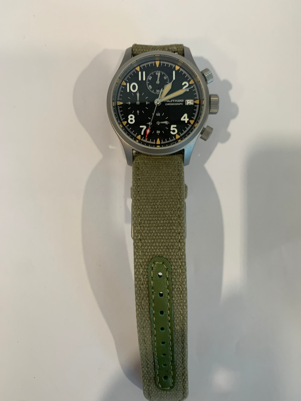 US Pre-Owned Militado Retro VK67 Quartz Chronograph Watch - 3 Dial