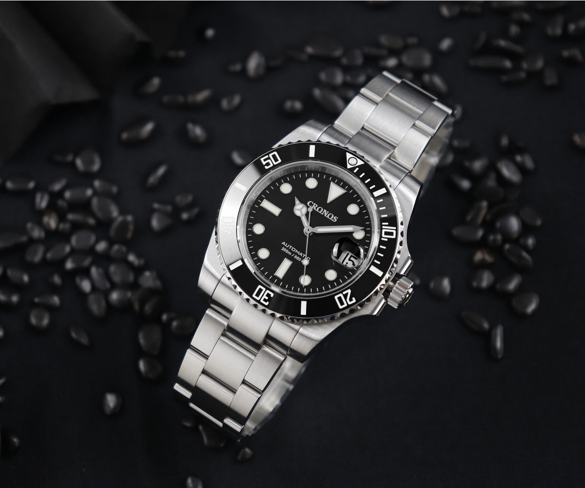 US Pre-Owned Cronos 2.5x Water Ghost PT5000 Dive Watch L6005