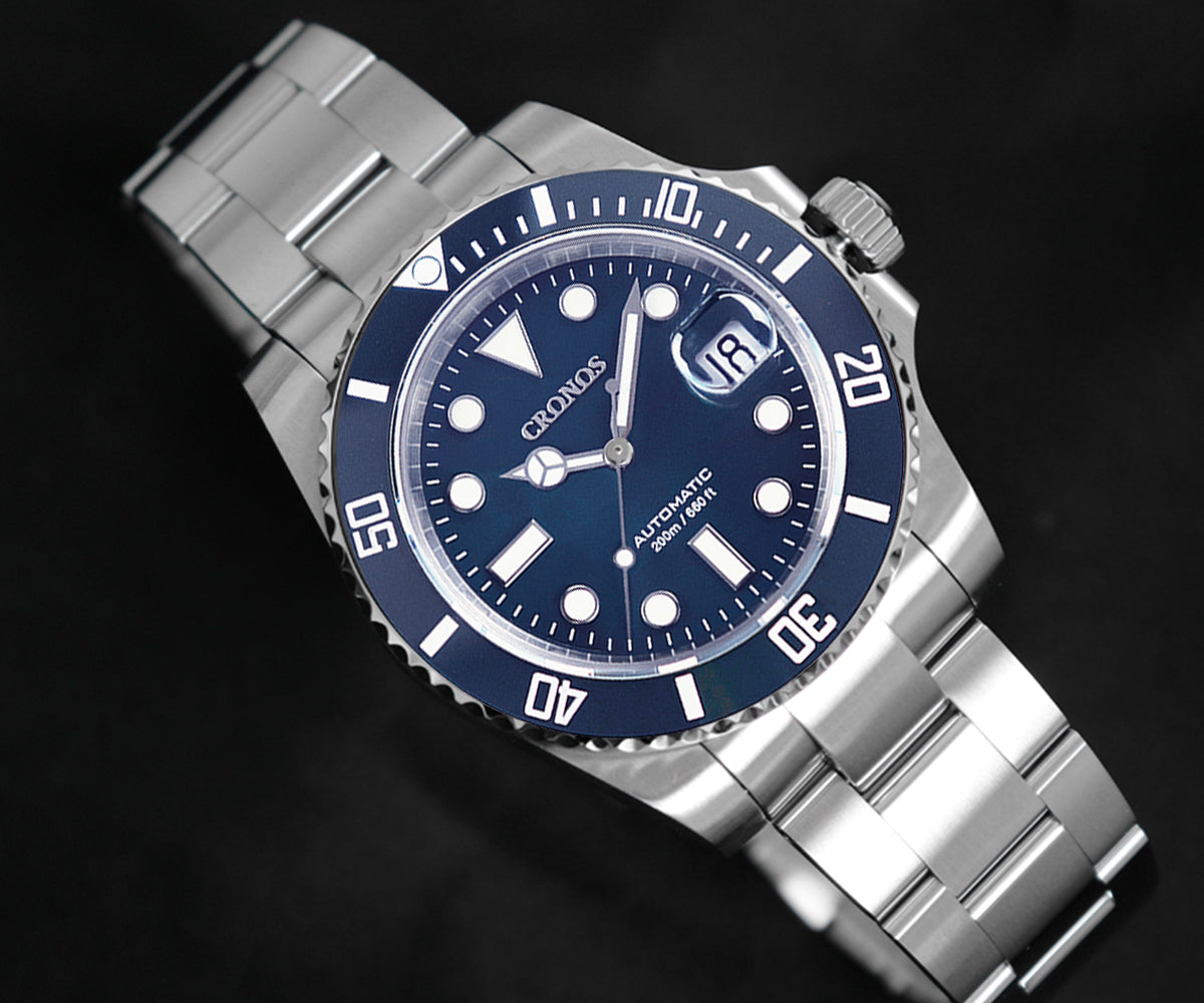 US Pre-Owned Cronos 2.5x Water Ghost PT5000 Dive Watch L6005