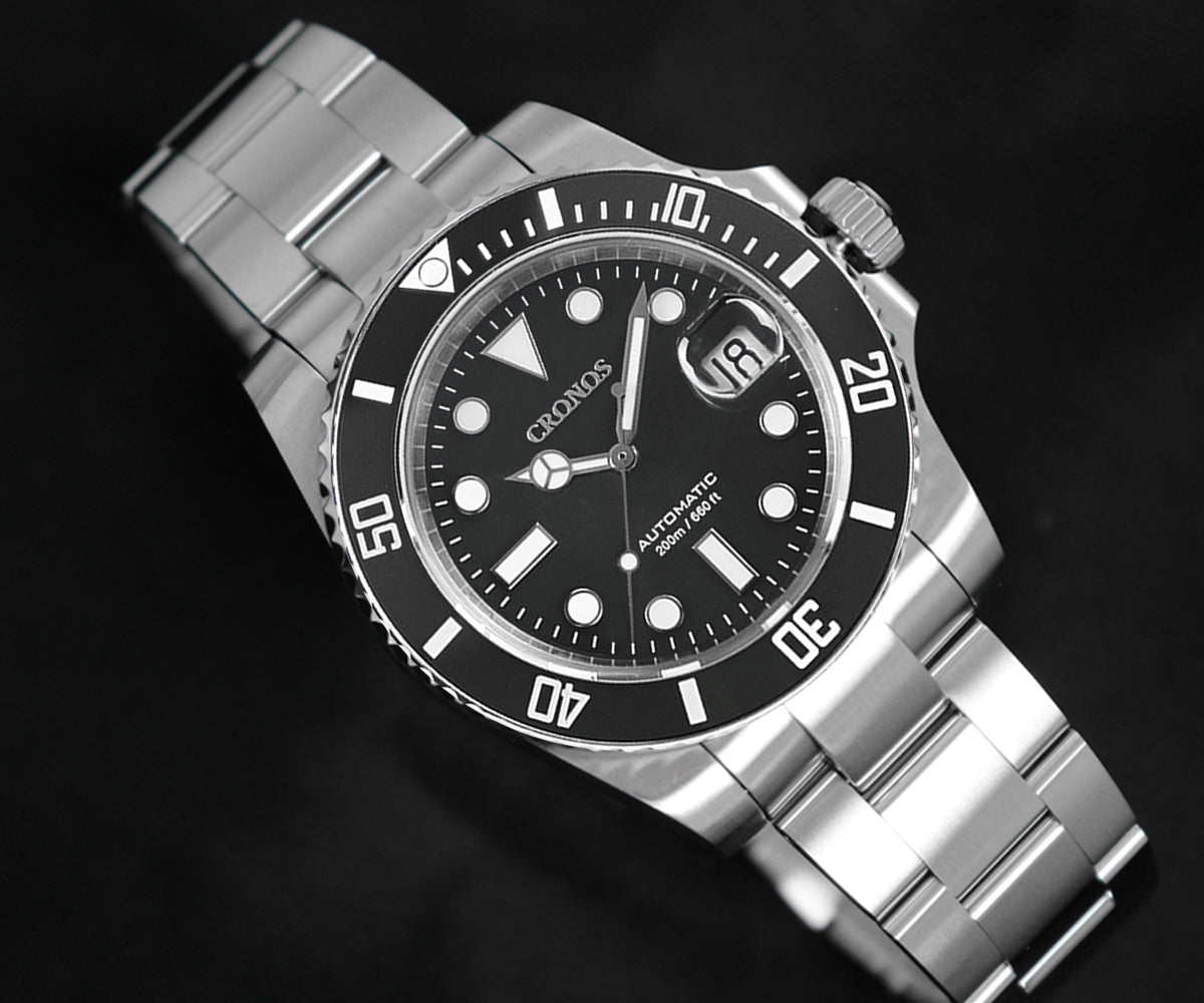 US Pre-Owned Cronos 2.5x Water Ghost PT5000 Dive Watch L6005