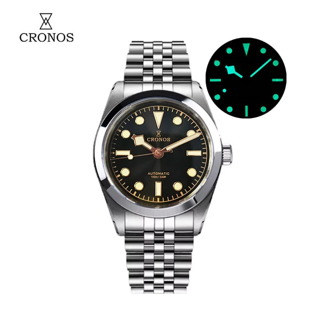 US Pre-Owned Cronos L6036 36mm PT5000 Snowflake Automatic Watch