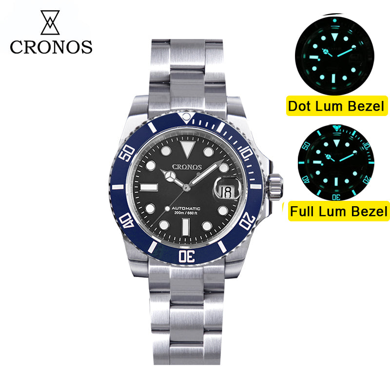 US Pre-Owned Cronos 2.5x Water Ghost PT5000 Dive Watch L6005