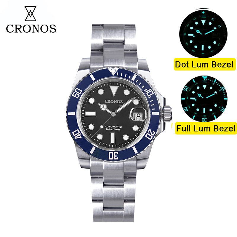 US Pre-Owned Cronos 2.5x Water Ghost NH35 Dive Watch L6015
