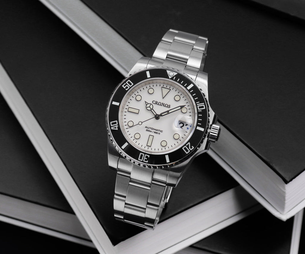 US Pre-Owned Cronos 2.5x Water Ghost NH35 Dive Watch L6015
