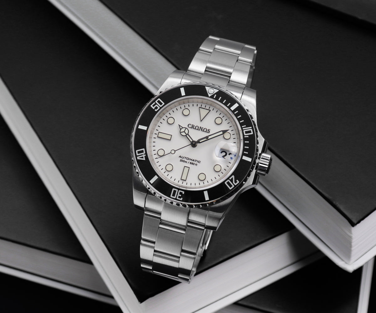 US Pre-Owned Cronos 2.5x Water Ghost NH35 Dive Watch L6015