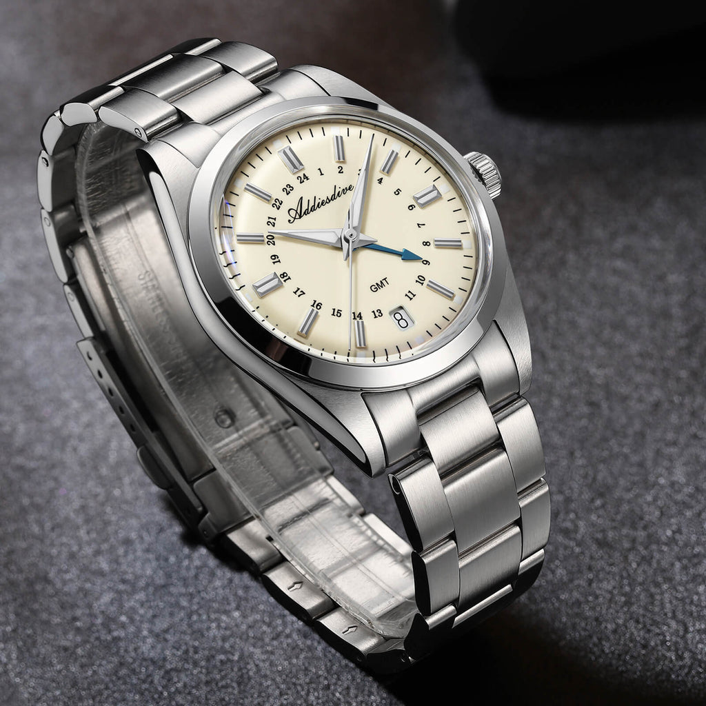 EU Pre-Owned Addiesdive Elegance Collection GMT Quartz Watch AD2065