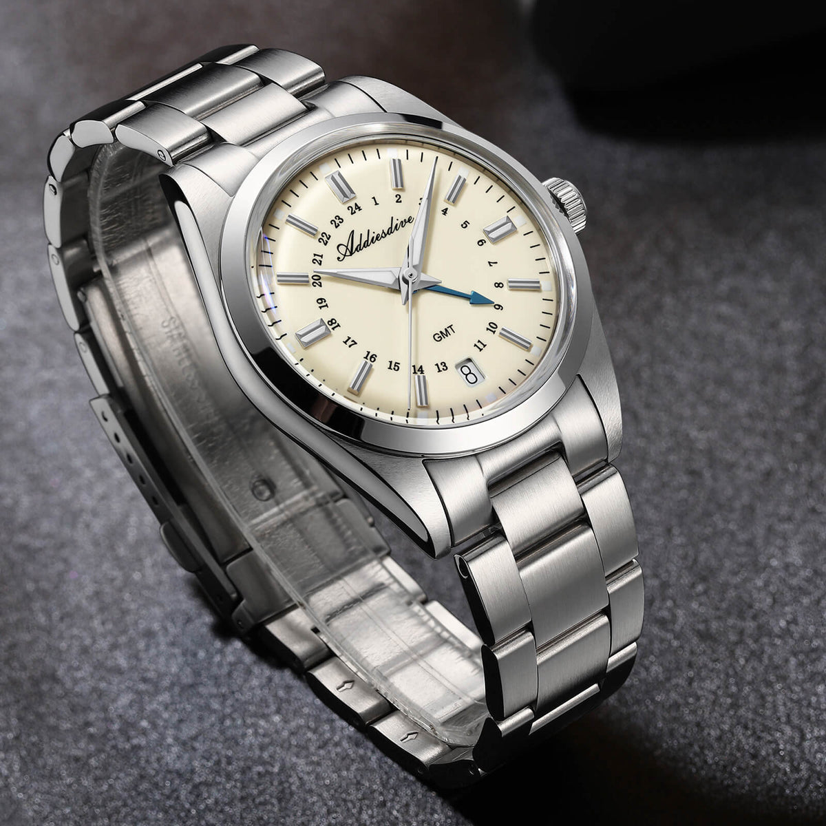 EU Pre-Owned Addiesdive Elegance Collection GMT Quartz Watch AD2065