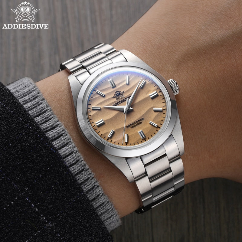 US Pre-Owned Addiesdive 36mm Sand Dial Quartz Watch AD2030