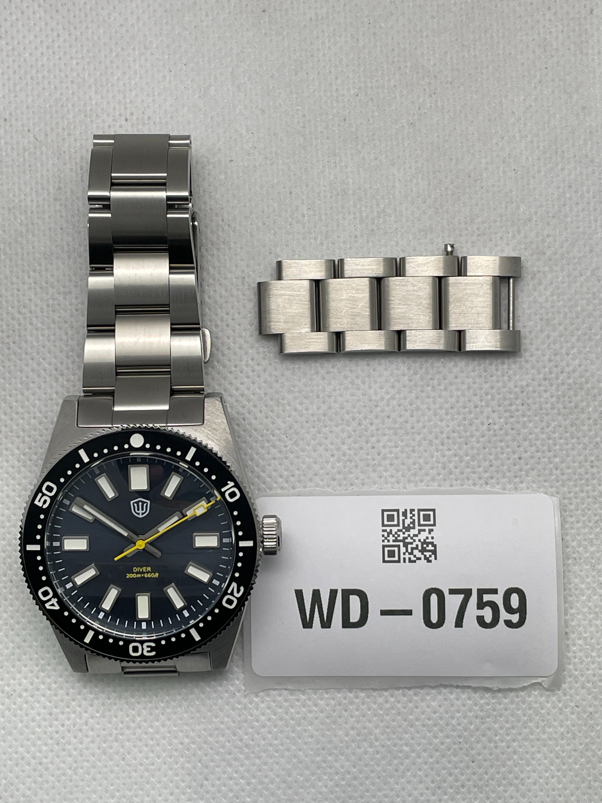 US Pre-Owned Watchdives WD1965 38mm VH31 62MAS Dive Watch