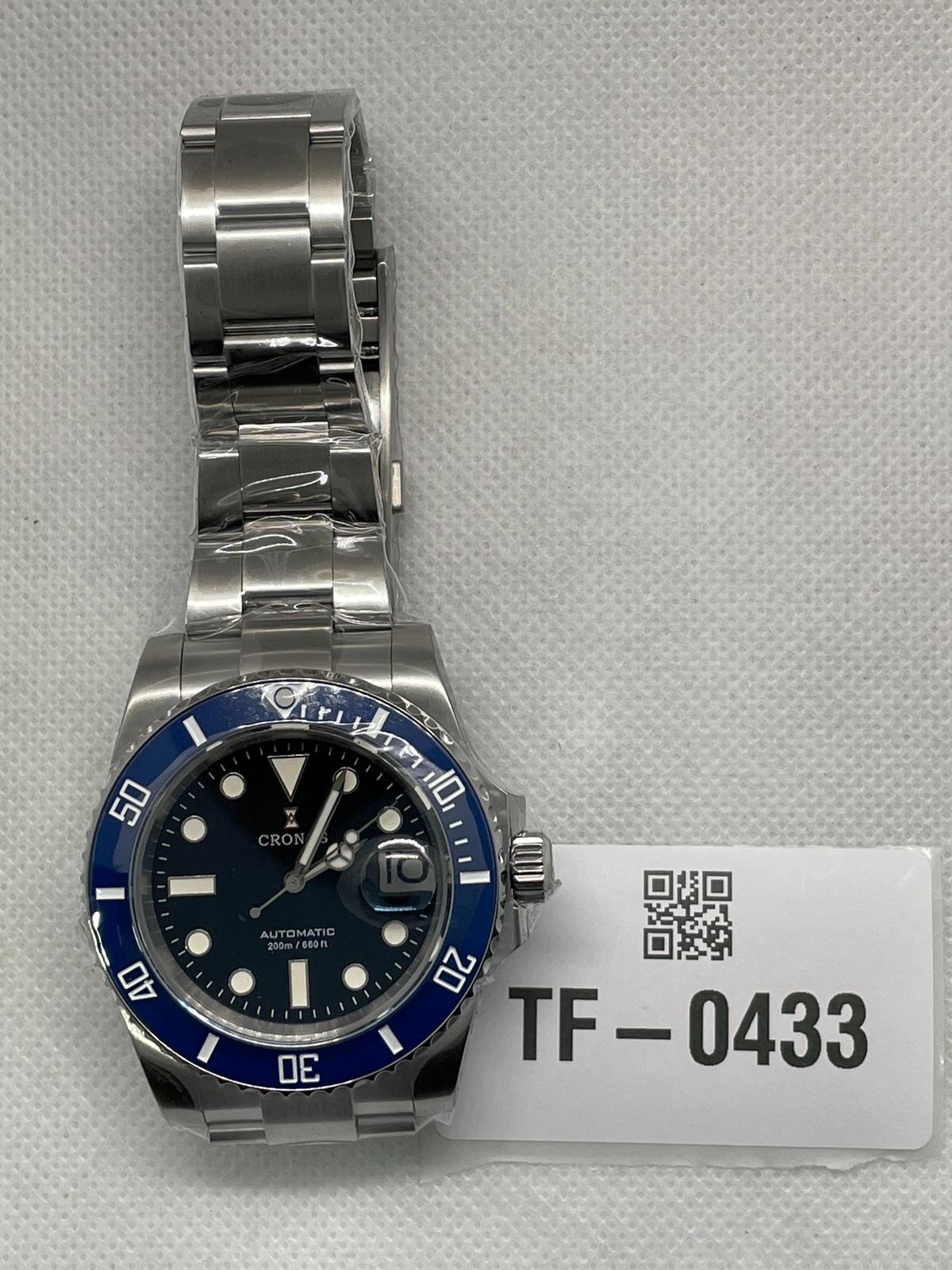US Pre-Owned Cronos New 40mm Miyota9015 Diver Men Watches L6045