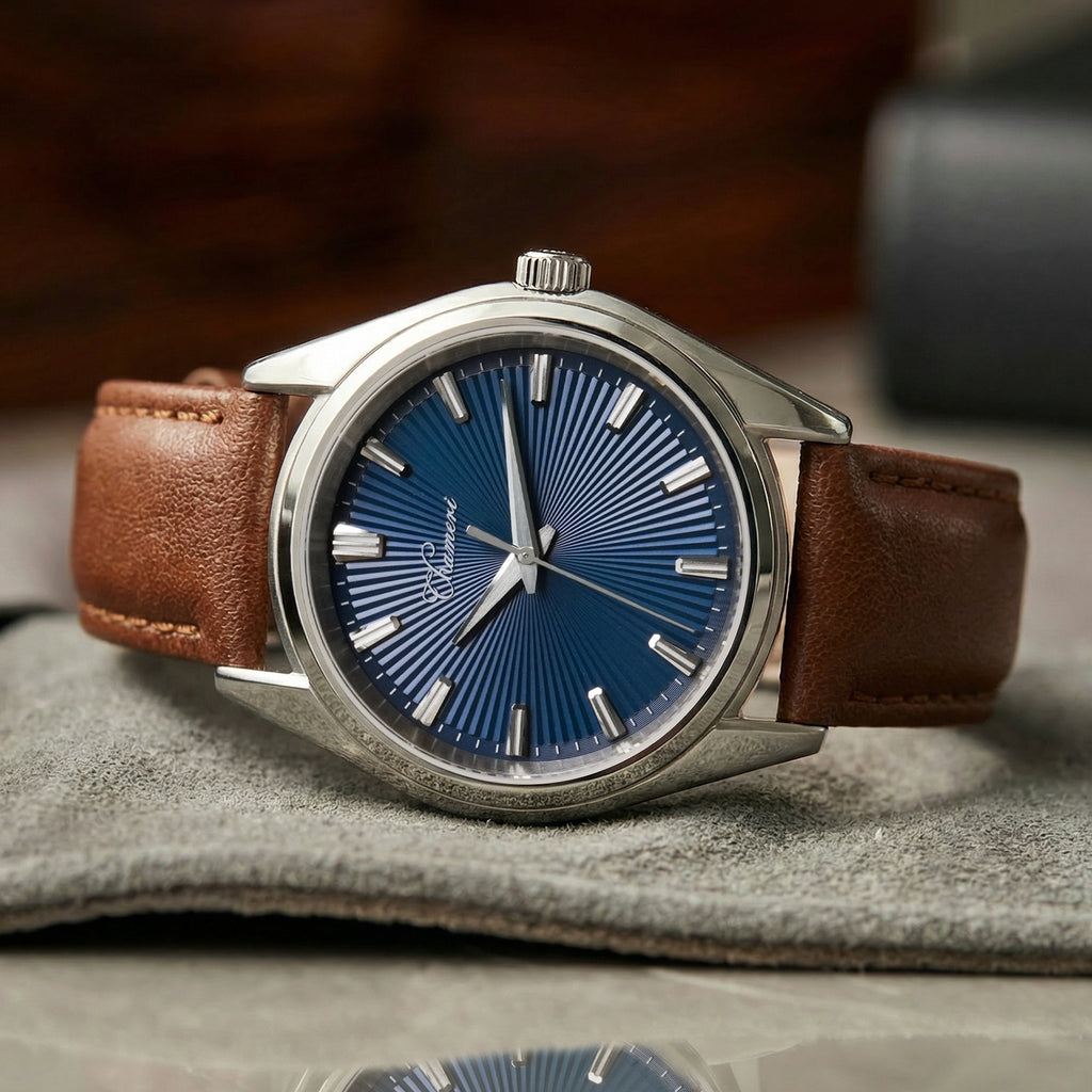 US Pre-Owned Chameri 40mm VH31 Quartz Sweep Second Watch GS05