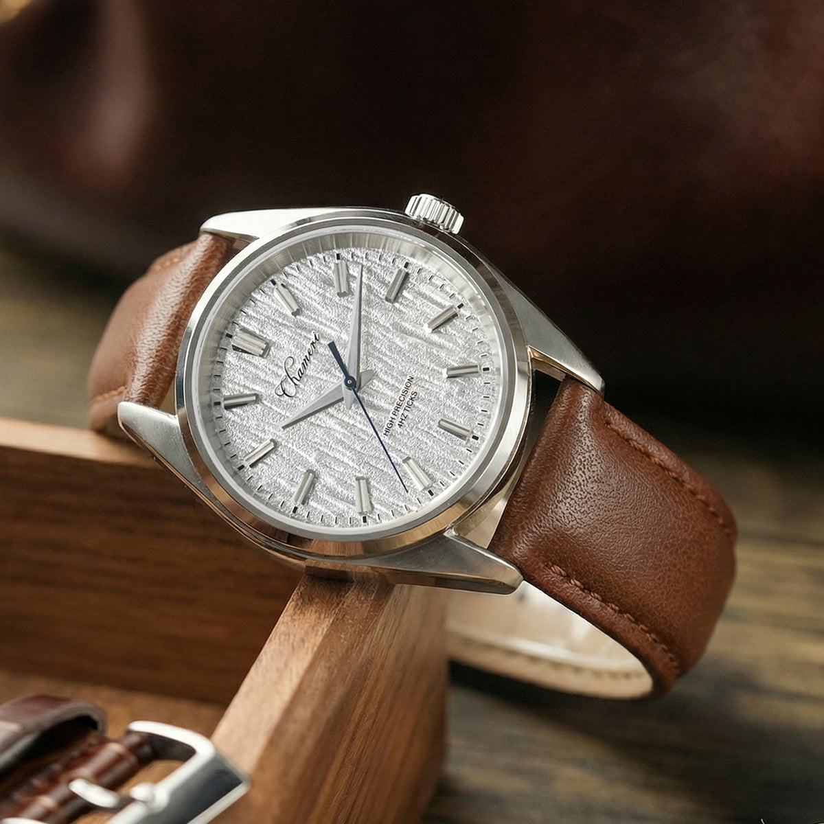 US Pre-Owned Chameri 40mm VH31 Quartz Sweep Second Watch GS05