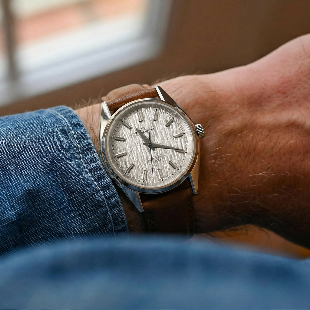 US Pre-Owned Chameri 40mm VH31 Quartz Sweep Second Watch GS05