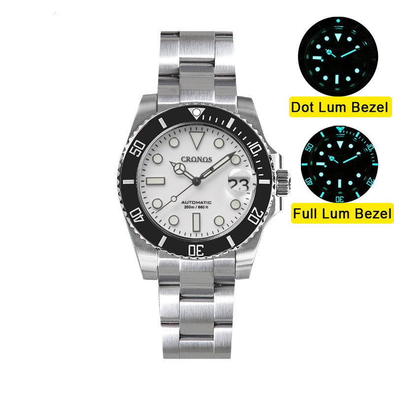 US Pre-Owned Cronos 2.5x Water Ghost NH35 Dive Watch L6015