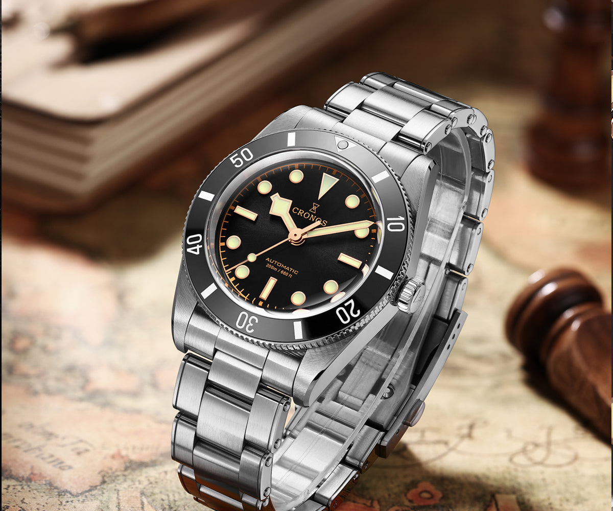 US Pre-Owned Cronos 37mm PT5000 Vintage Diver Watch L6033