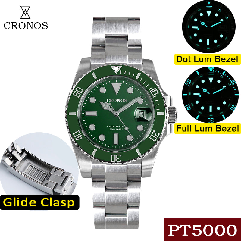 US Pre-Owned Cronos 2.5x Water Ghost PT5000 Dive Watch L6005
