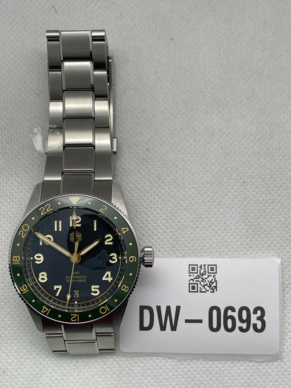 US Pre-Owned Watchdives x San Martin 38mm NH34 GMT Watch SN0140W