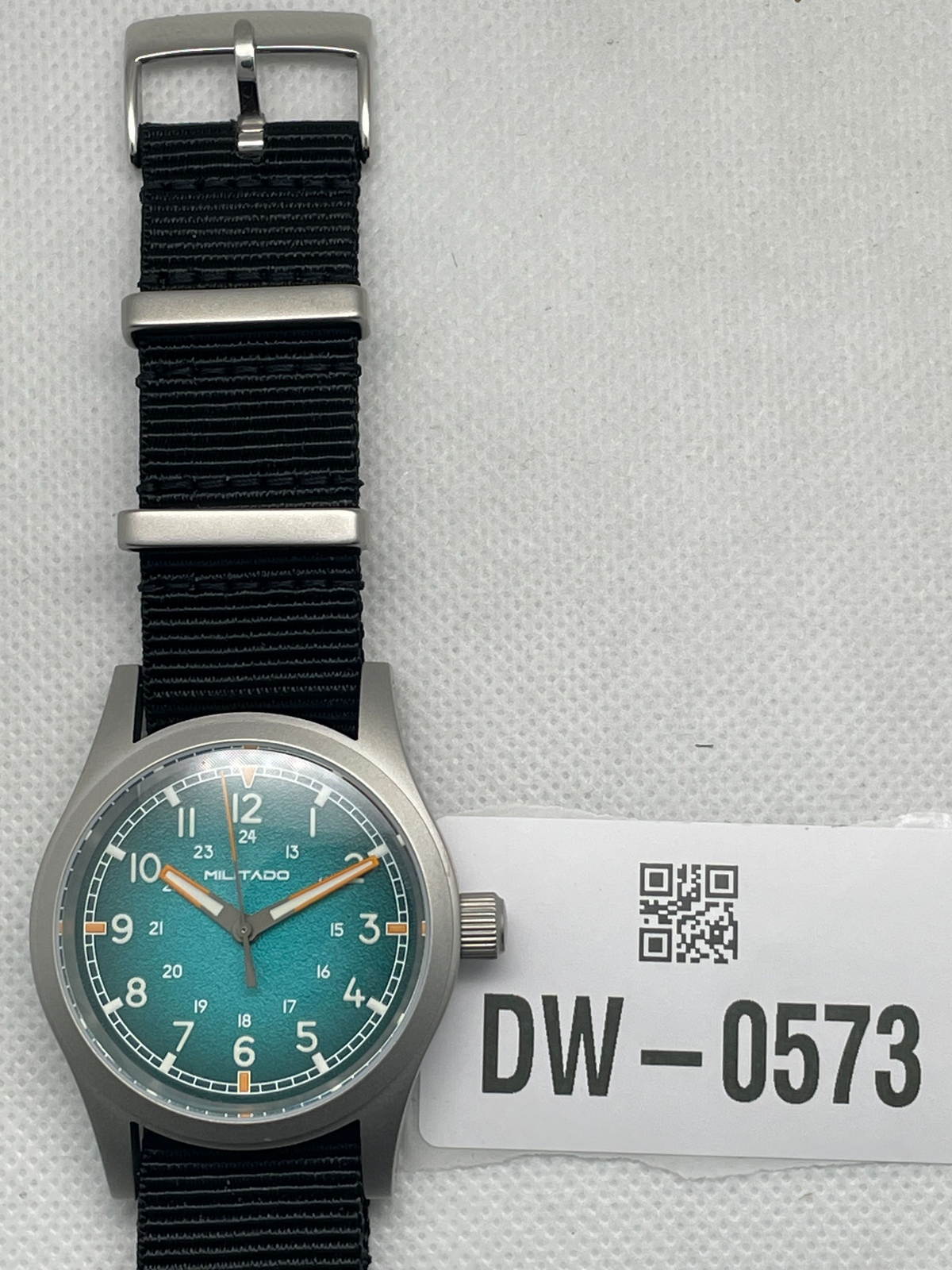 US Pre-Owned Militado 38mm Military Watch VH31 Sweeping Hand Movt Watch ML24