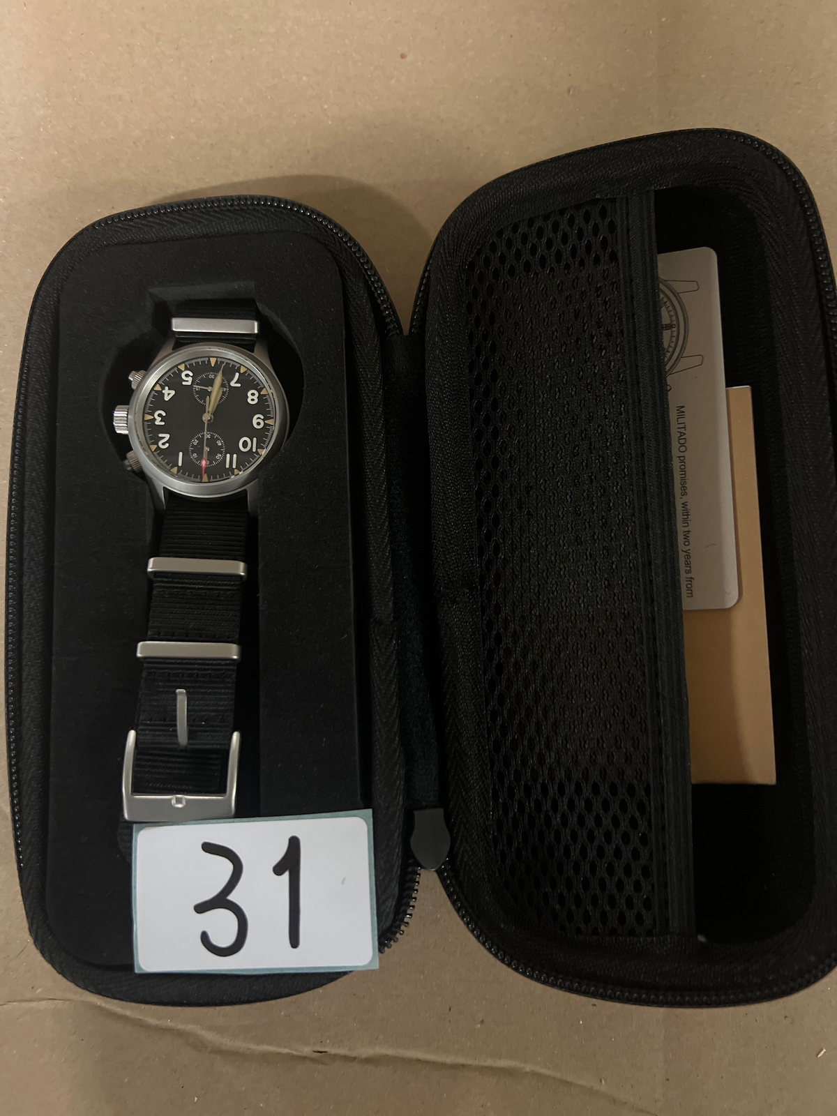 EU Pre-Owned Militado Retro VK61 Quartz Chronograph Watch