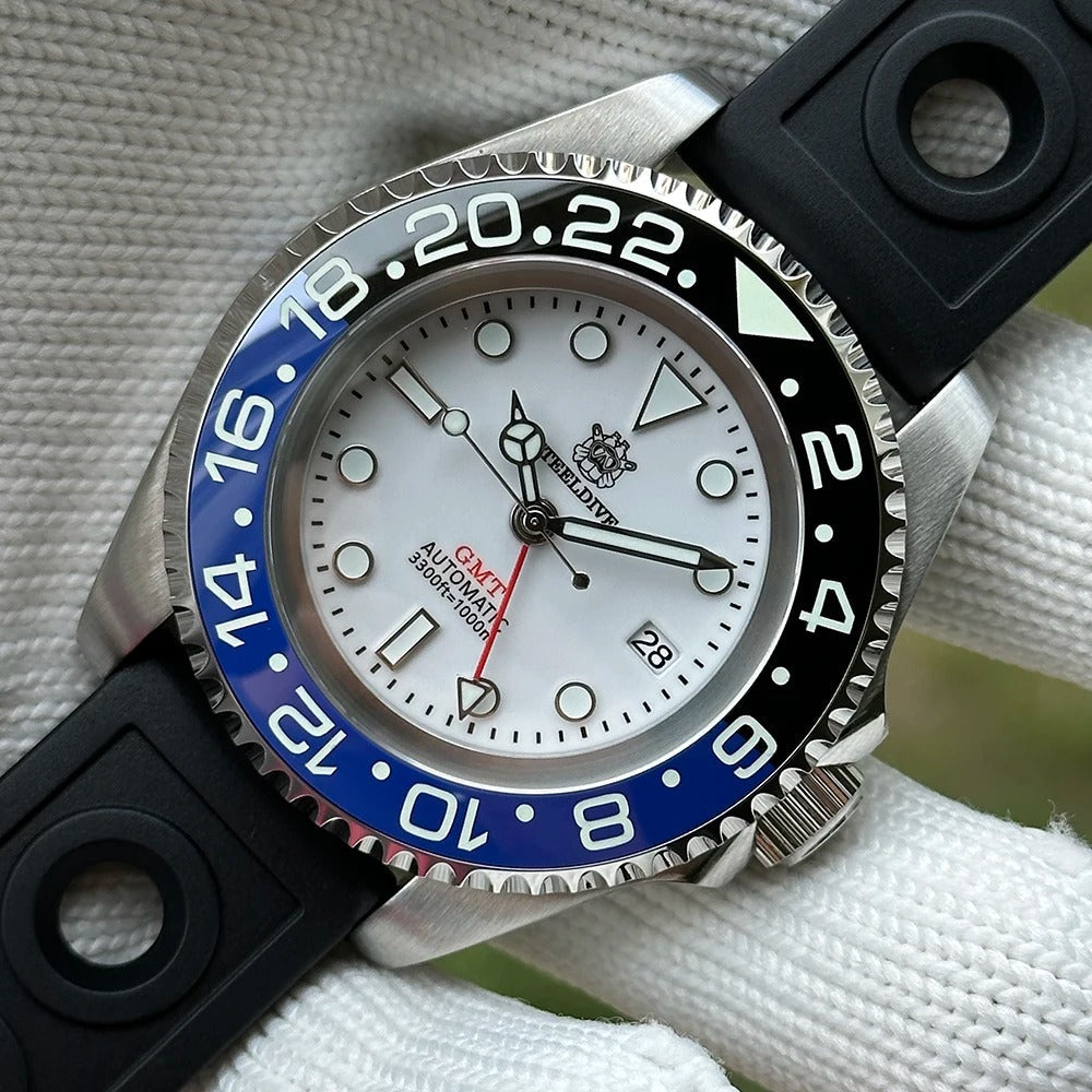 EU Pre-Owned Steeldive SD1964 45mm NH34 GMT Diver Watch