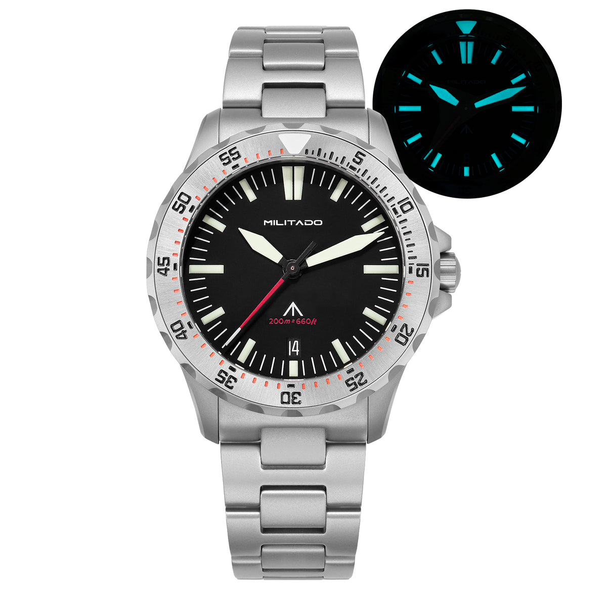 EU Pre-Owned Militado ML16 39mm Sapphire Quartz Field Diver Watch