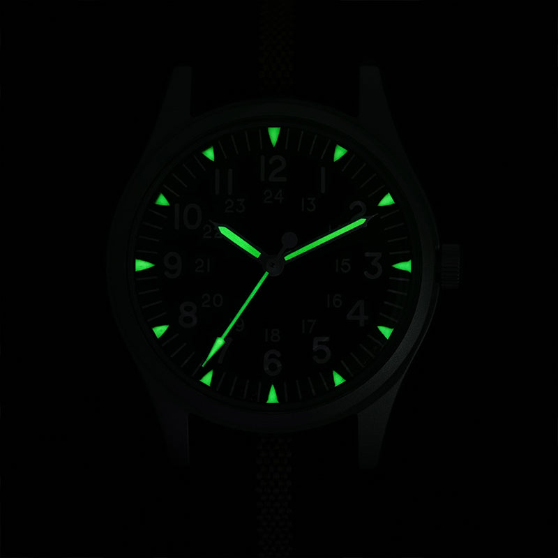 US Pre-Owned Militado ML07C 36mm Miyota 2035 Quartz Field Watch