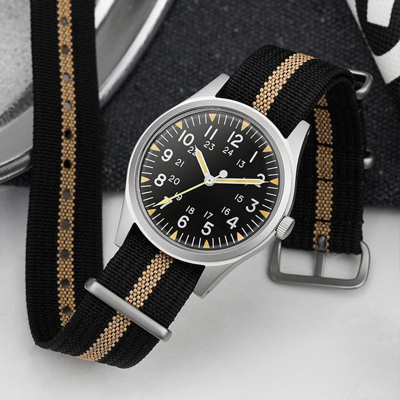 US Pre-Owned Militado ML07C 36mm Miyota 2035 Quartz Field Watch