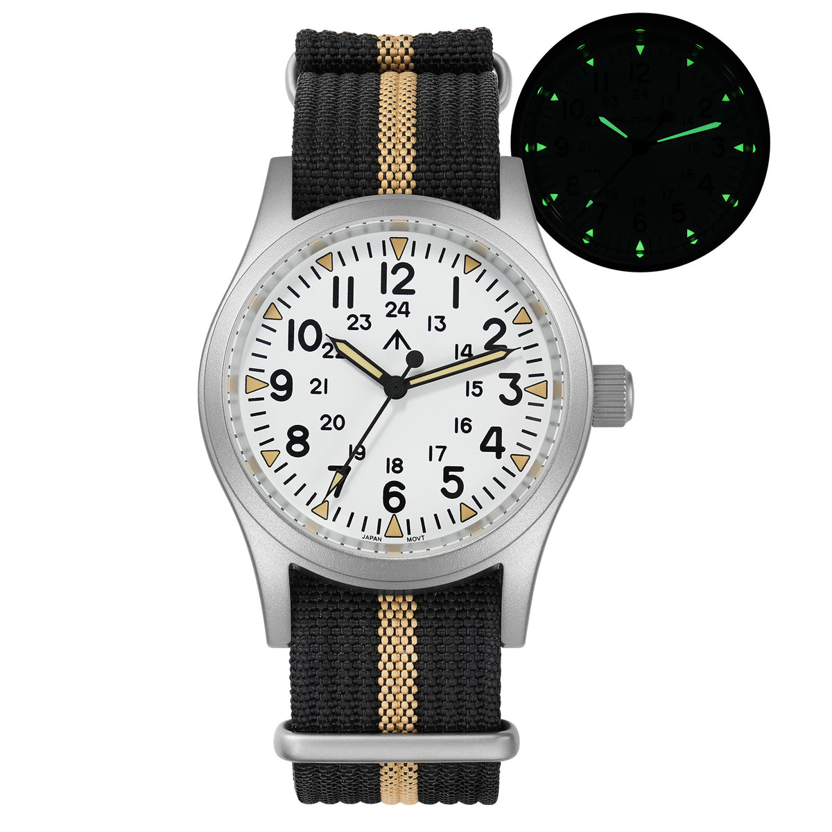 US Pre-Owned Militado Sapphire Crystal 38mm Field Watch ML05