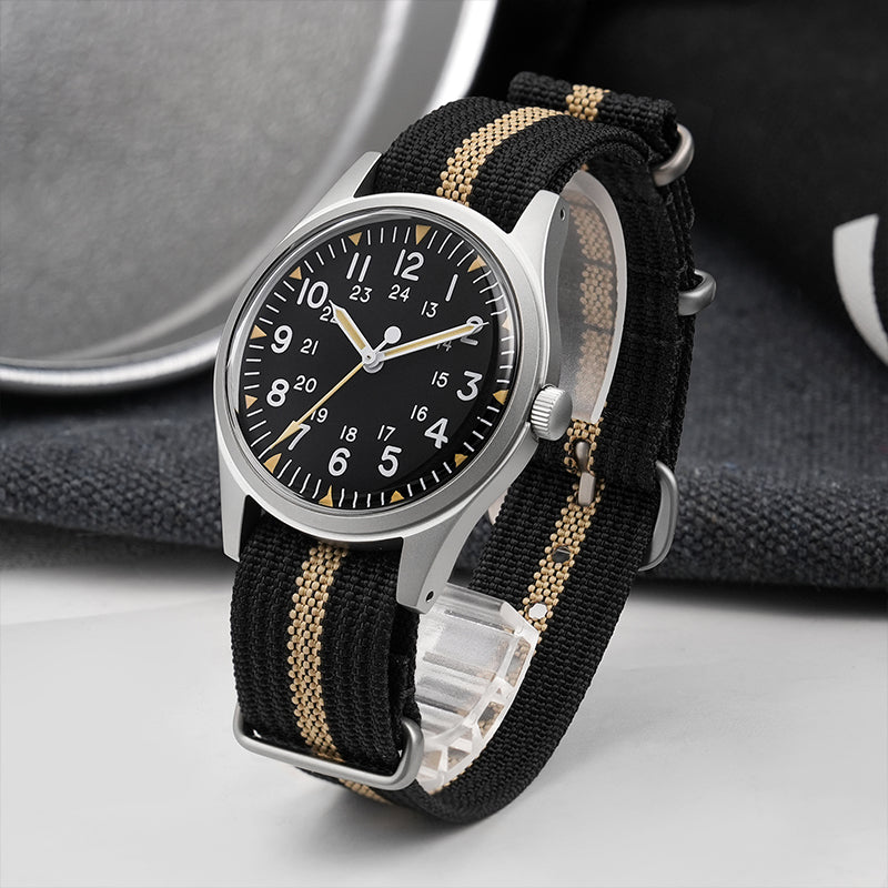 US Pre-Owned Militado VH31 36mm Field Watch ML07