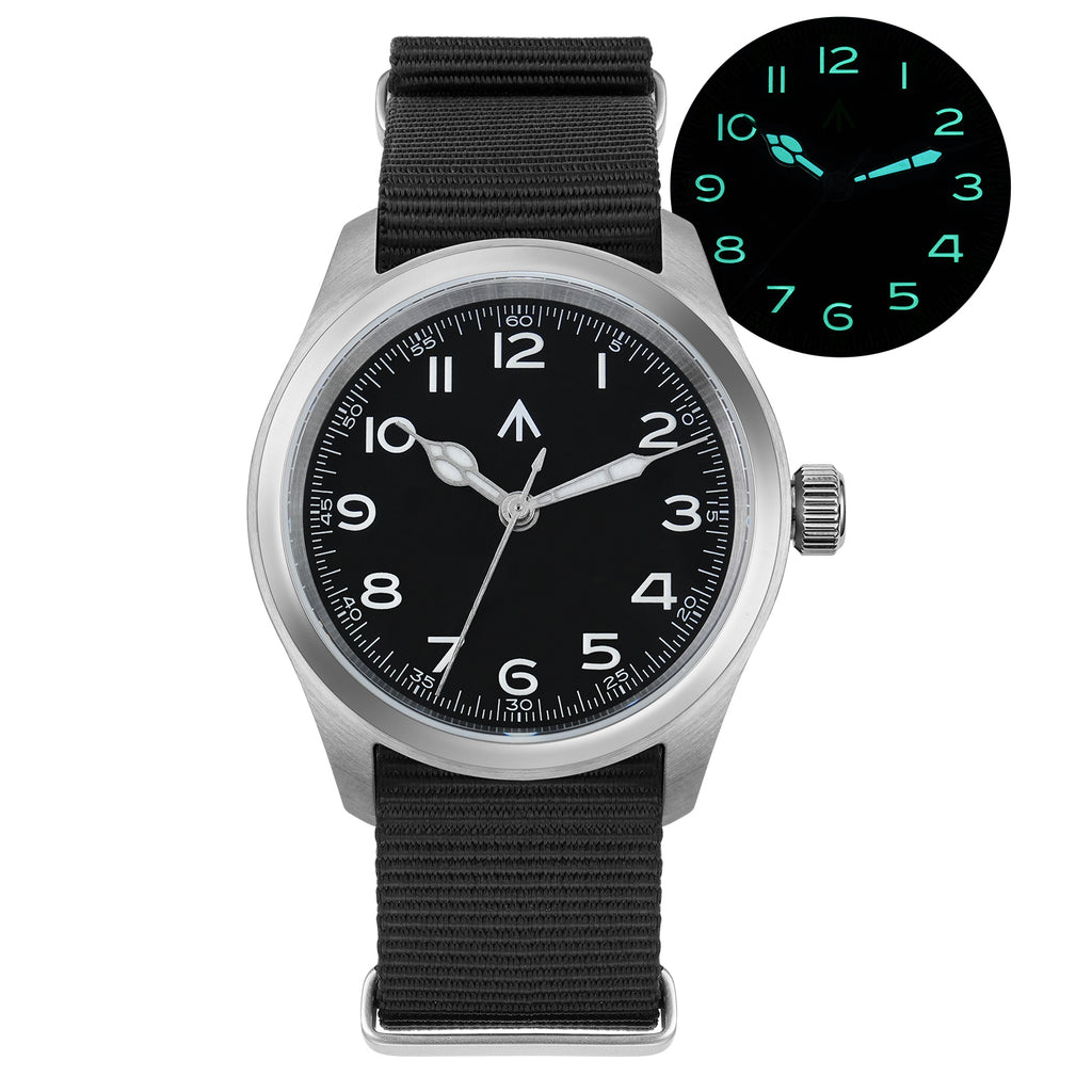 US Pre-Owned Militado ML08 38mm Field Watch – VH31 / Ronda 515