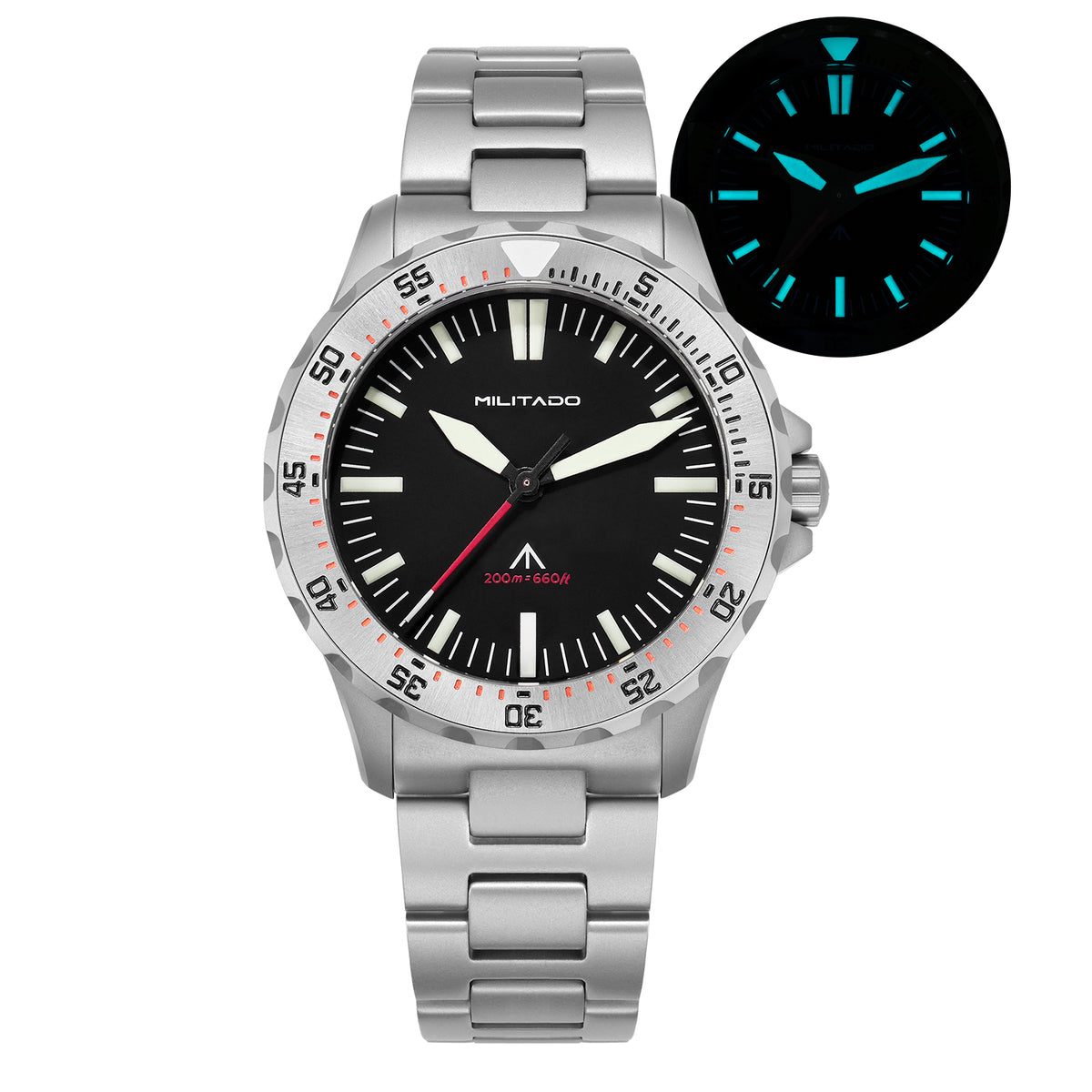 US Pre-Owned Militado ML16 39mm Sapphire Quartz Field Diver Watch