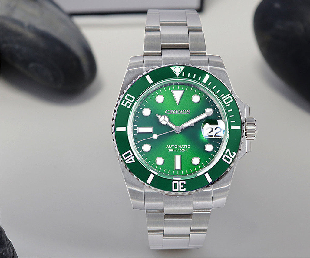 US Pre-Owned Cronos 2.5x Water Ghost NH35 Dive Watch L6015